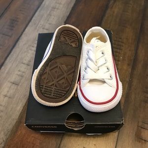 White infant converse size 3